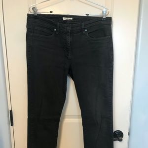 Eileen Fischer Black/Dark Grey Jeans - size 10 - Inseam 31"